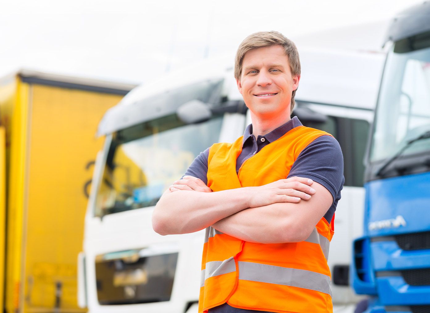 HGV driver next to cab