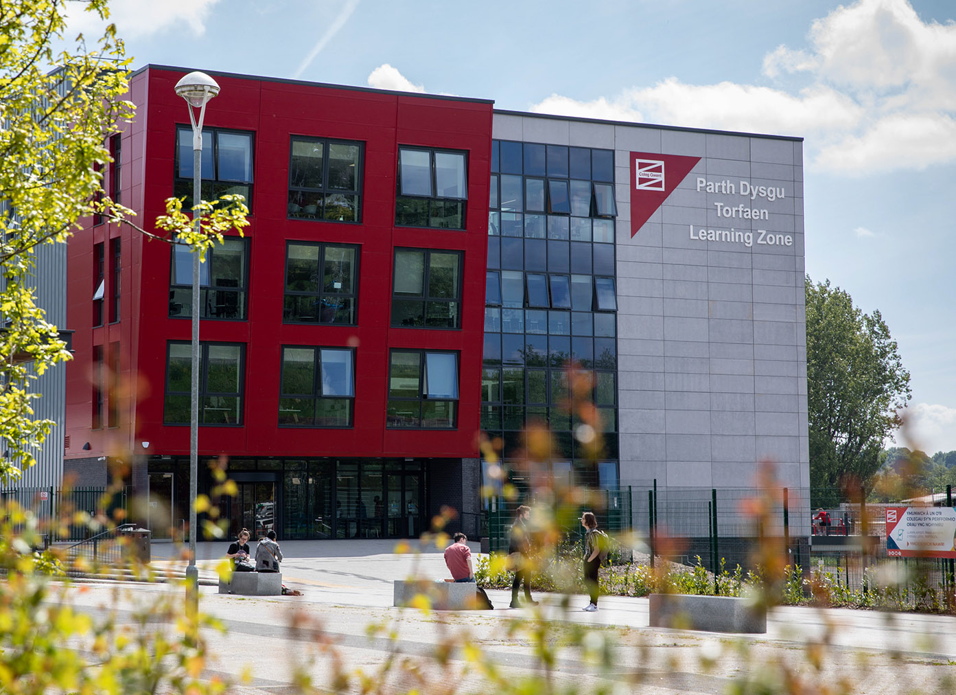 Torfaen Learning Zone in sunshine