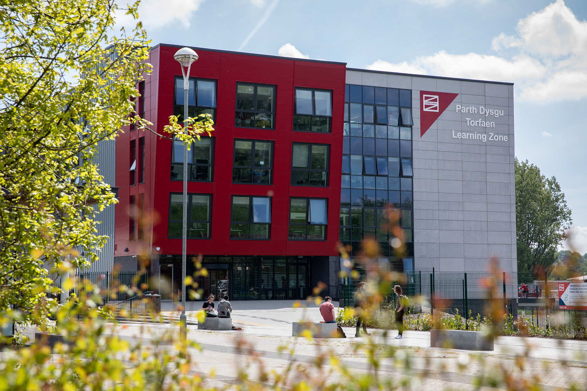 Torfaen Learning Zone in sunshine