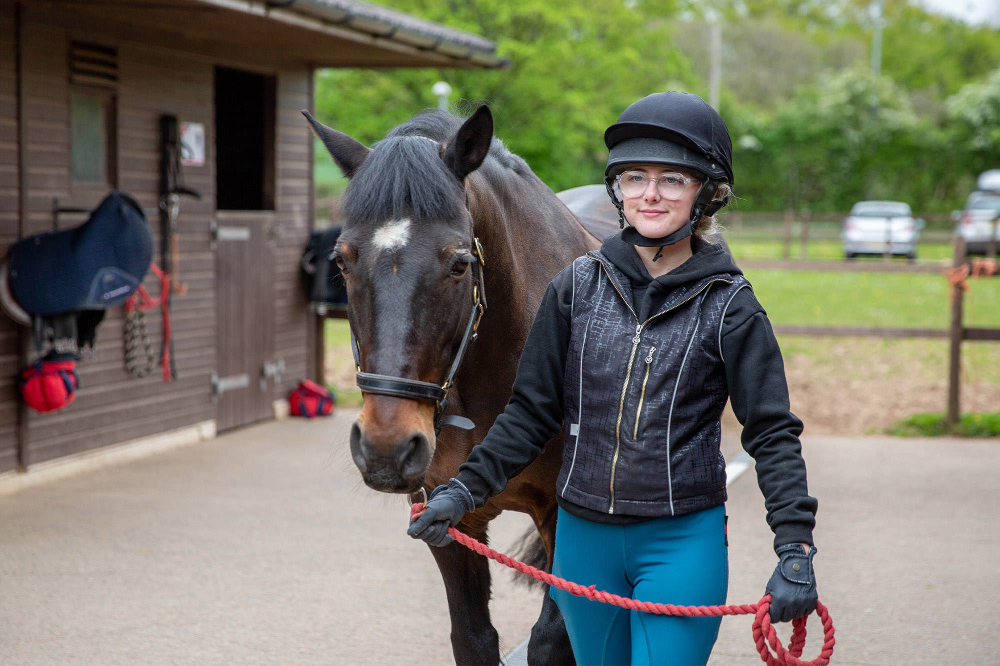 Photo of a learner with a horse