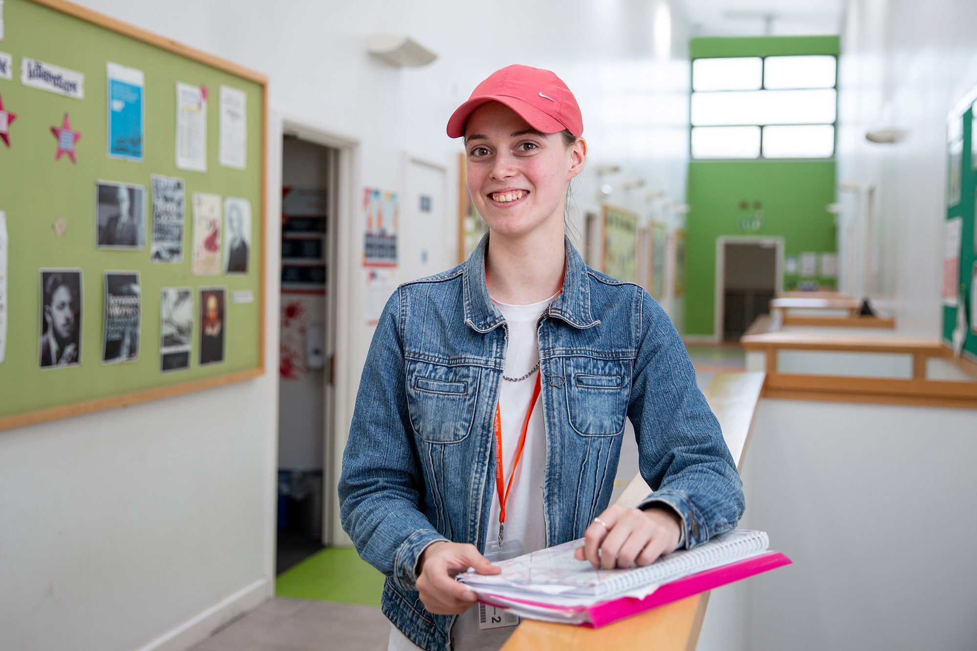 Learner standing in the corridor