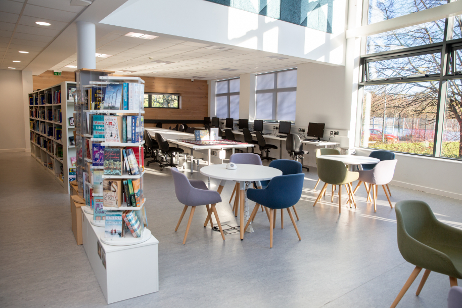 Usk library in sunshine