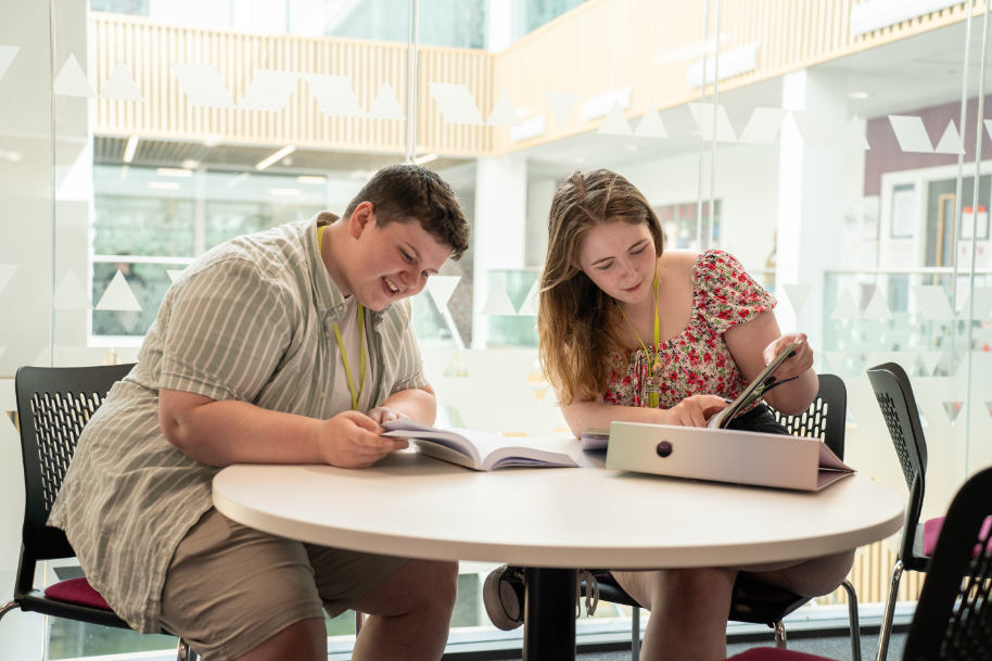 Students studying at TLZ library