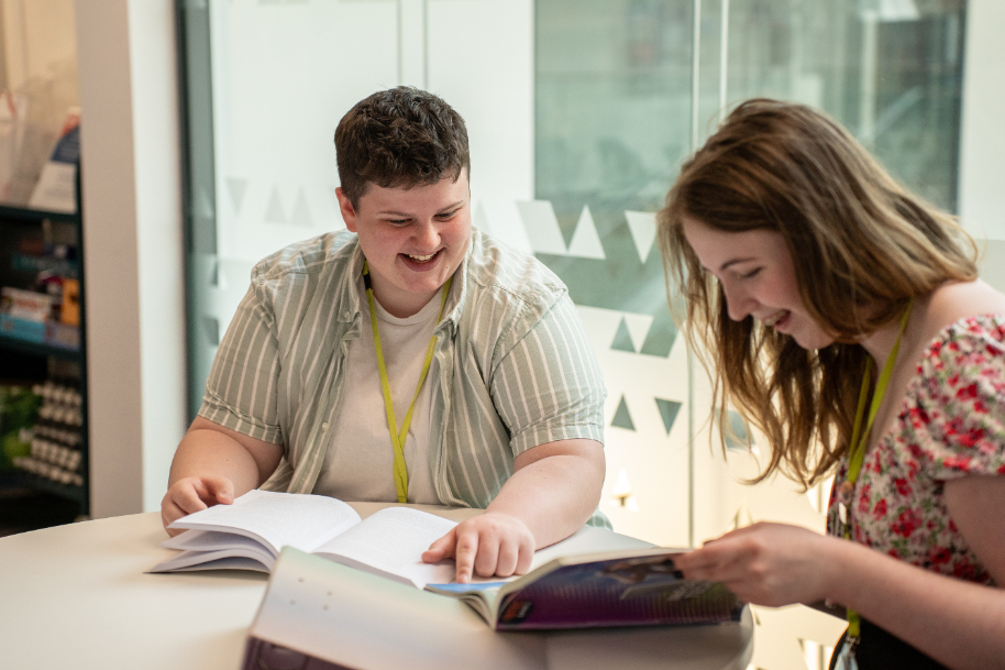 Students studying at TLZ library