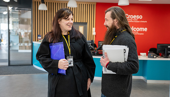 mature students talking