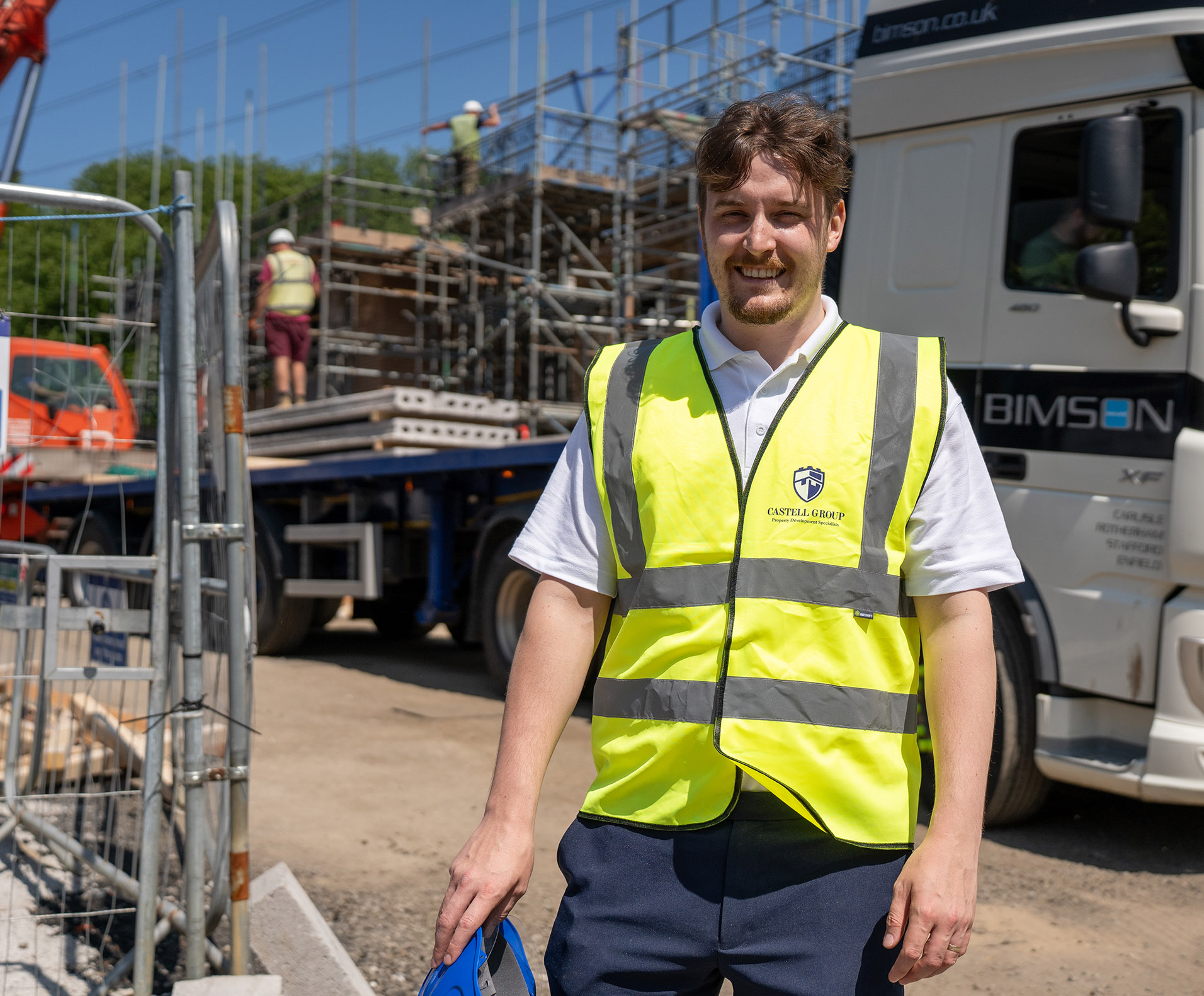 Coleg Gwent Accounting alumni at Construction site