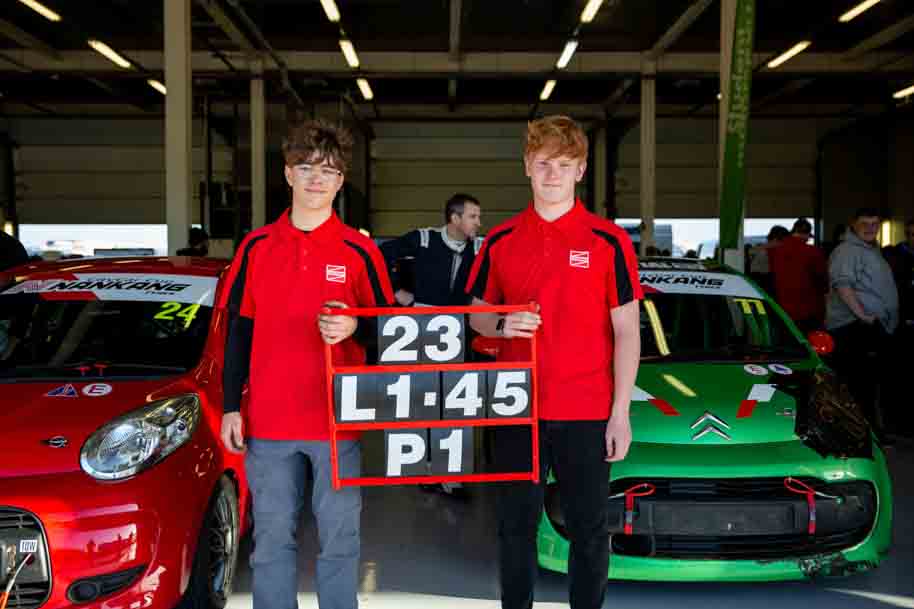 Motorsport students at Silverstone Race Circuit