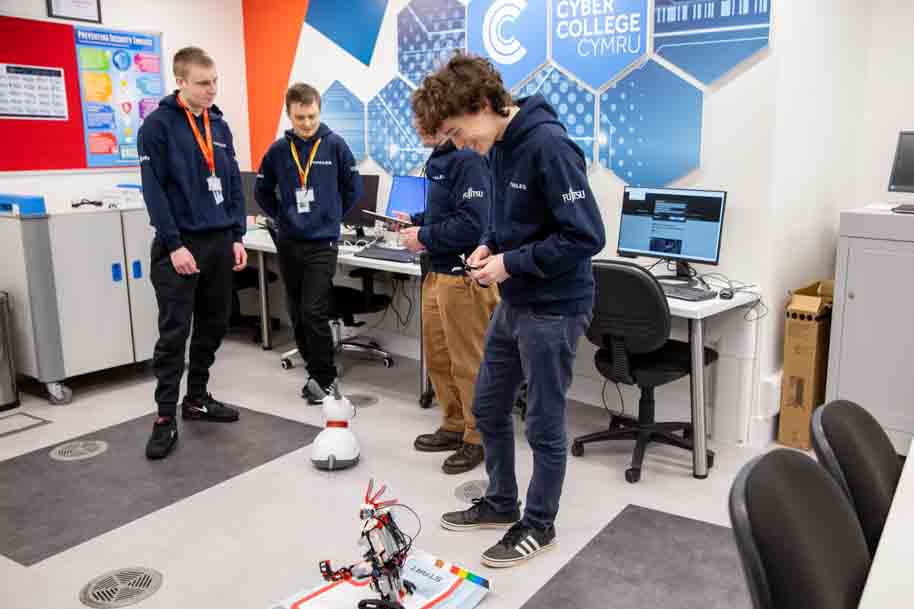 Computing & Digital Technology students working in Cyber College