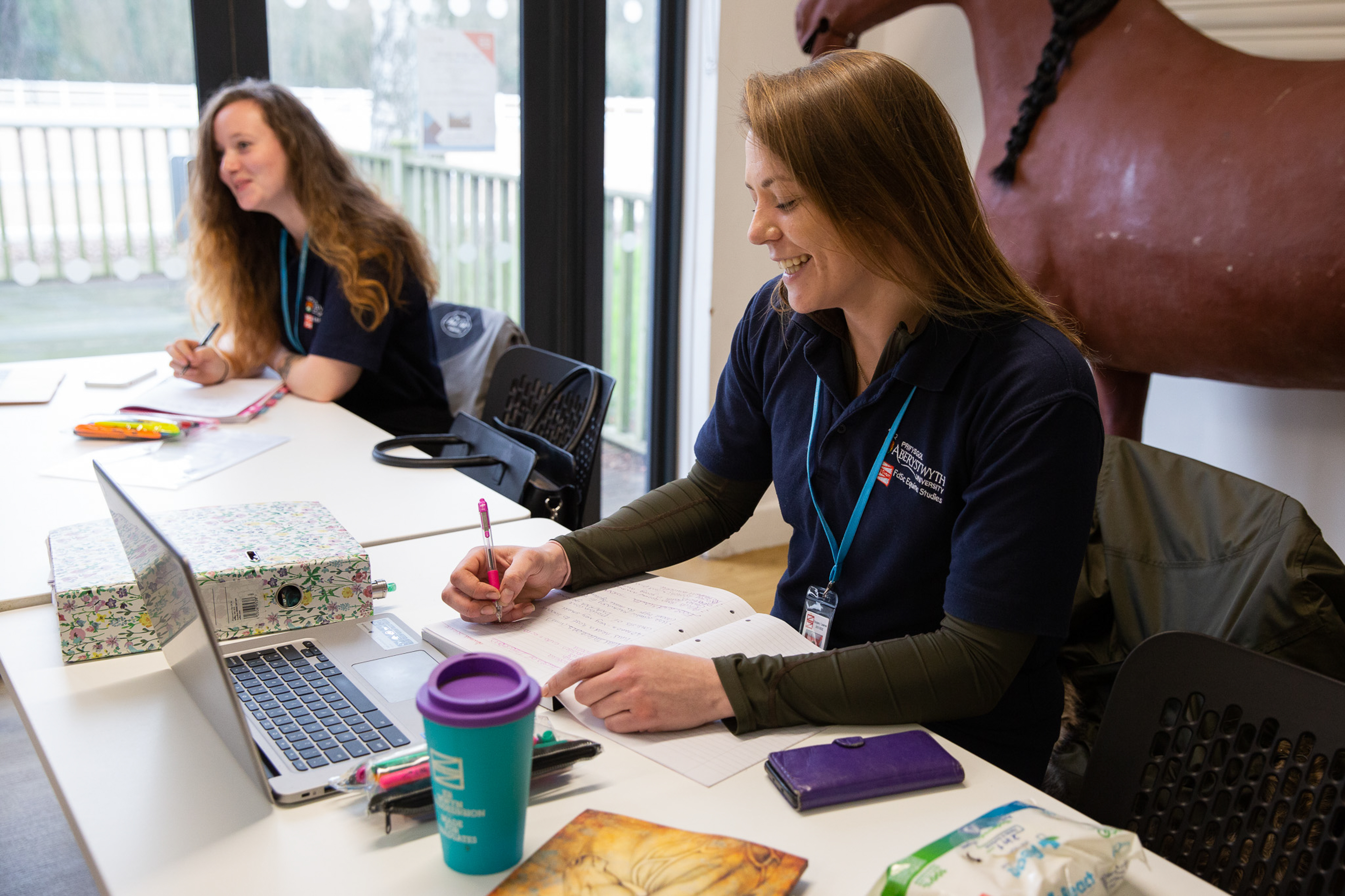Equine students in class