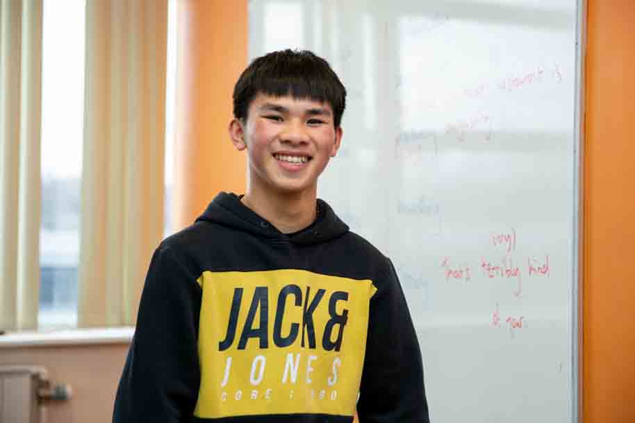 ESOL student laughing