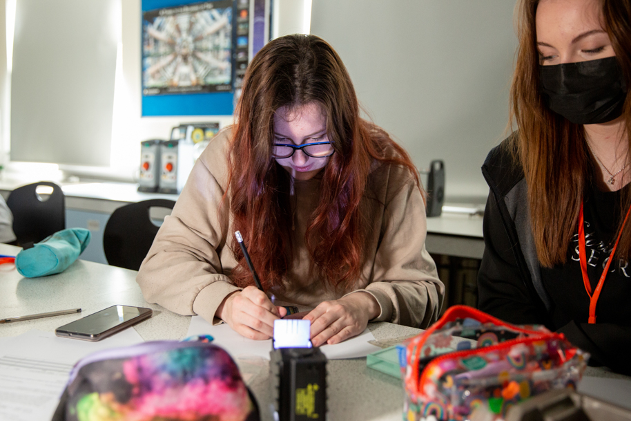 Student in classroom