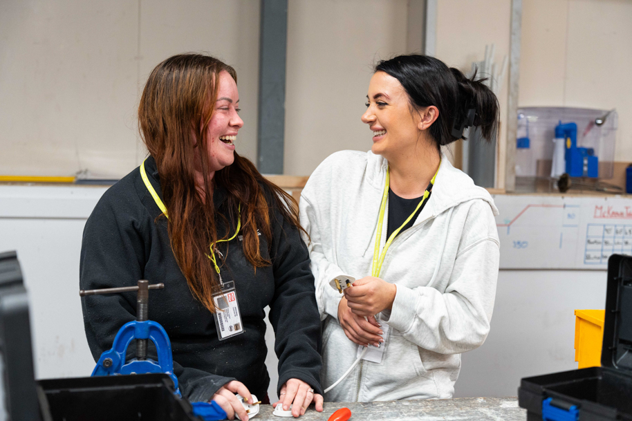 Students laughing together