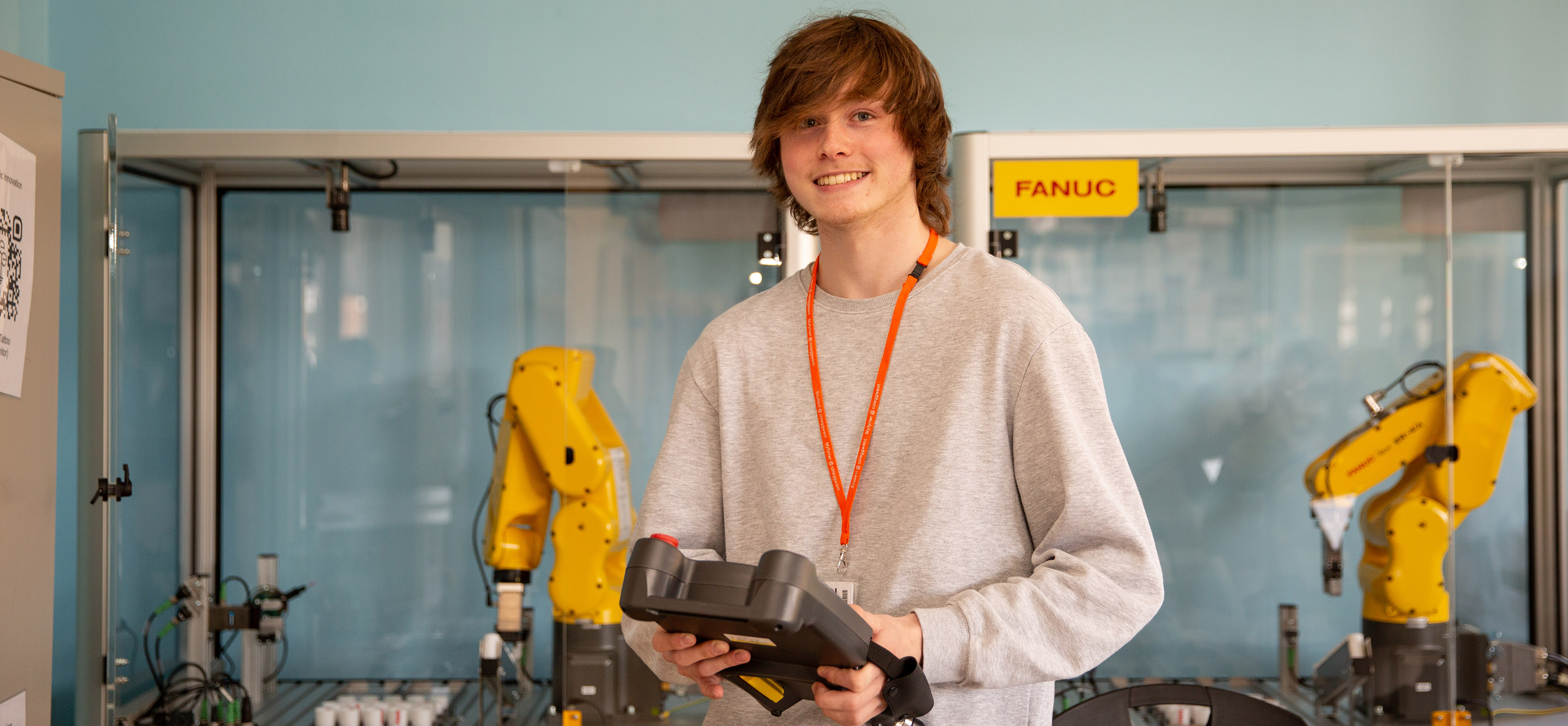 Engineering student smiling