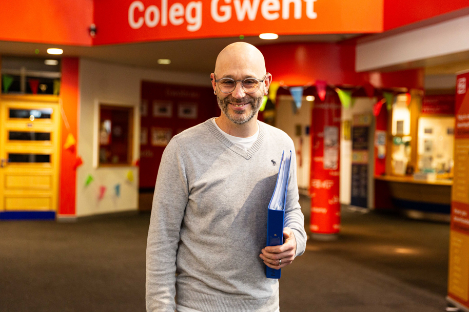 Therapy student smiling in reception