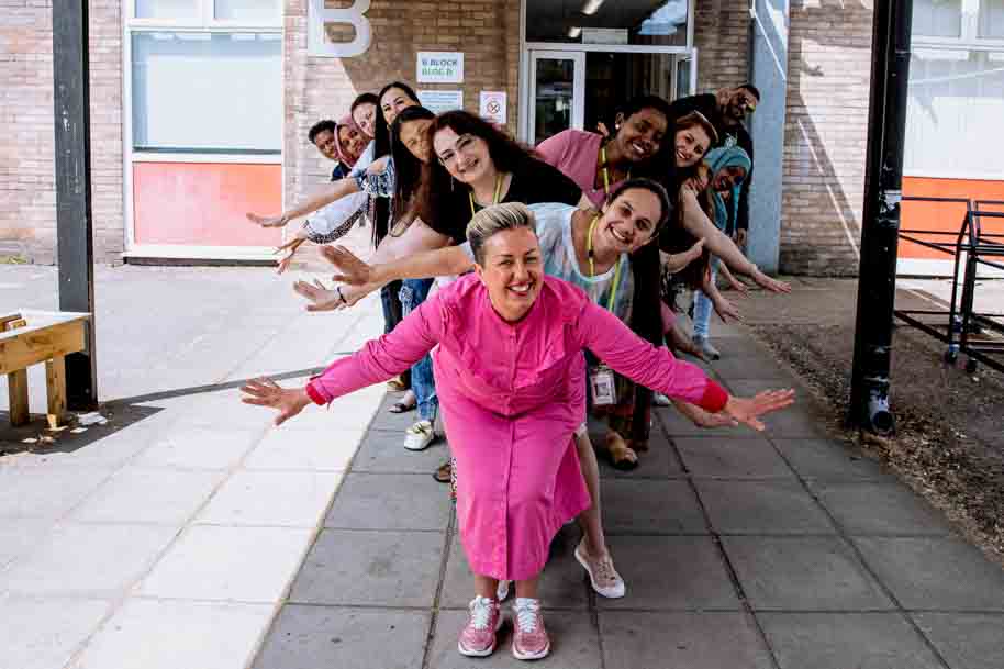 ESOL students with tutors