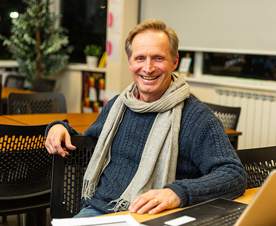 Adult student in counselling classroom