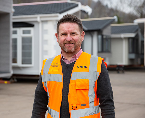 Business worker in high vis jacket