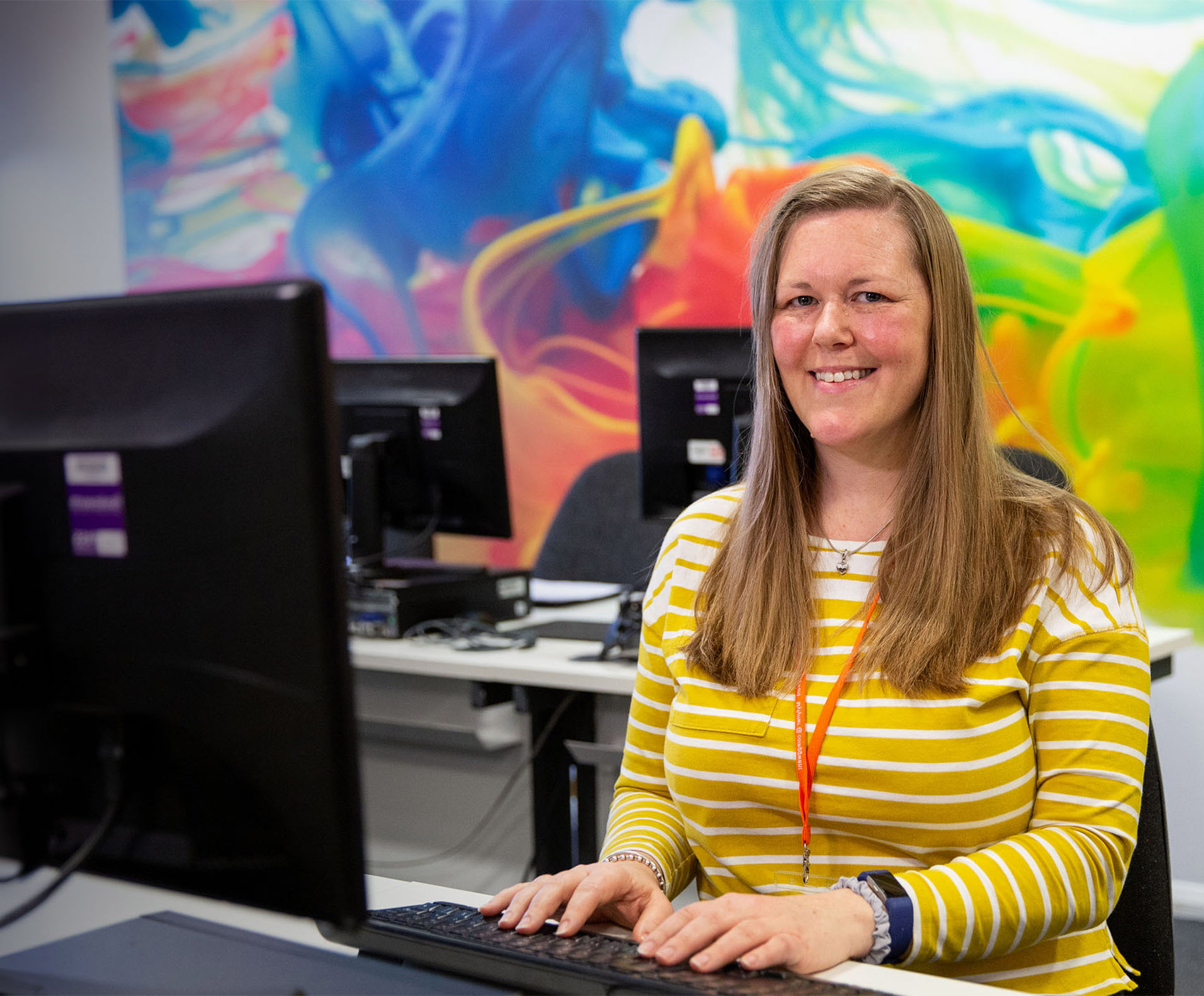 Access to Higher Education student sat at computer